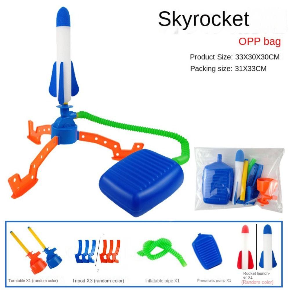 Rocket Launcher Soaring Rocket Foot Pump Launcher Toys Foot Pedal Launcher Pressed Rocket Launchers C